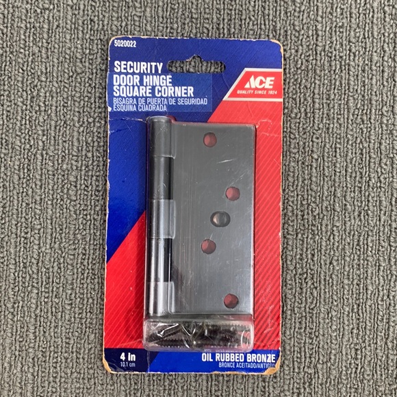 ACE Security Door Hinge Square Corner Oil Rubbed Bronze 4 inch 5020022 New - Picture 1 of 11